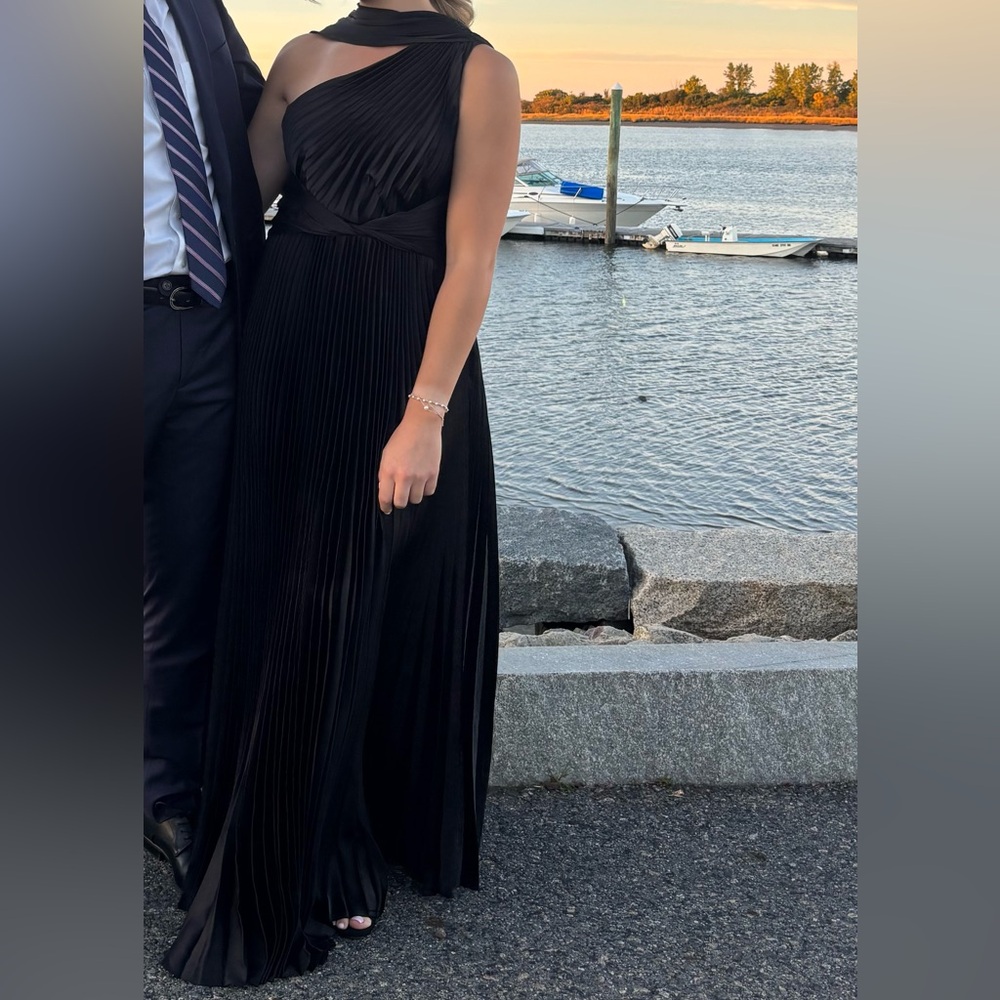Black Pleated Maxi Dress